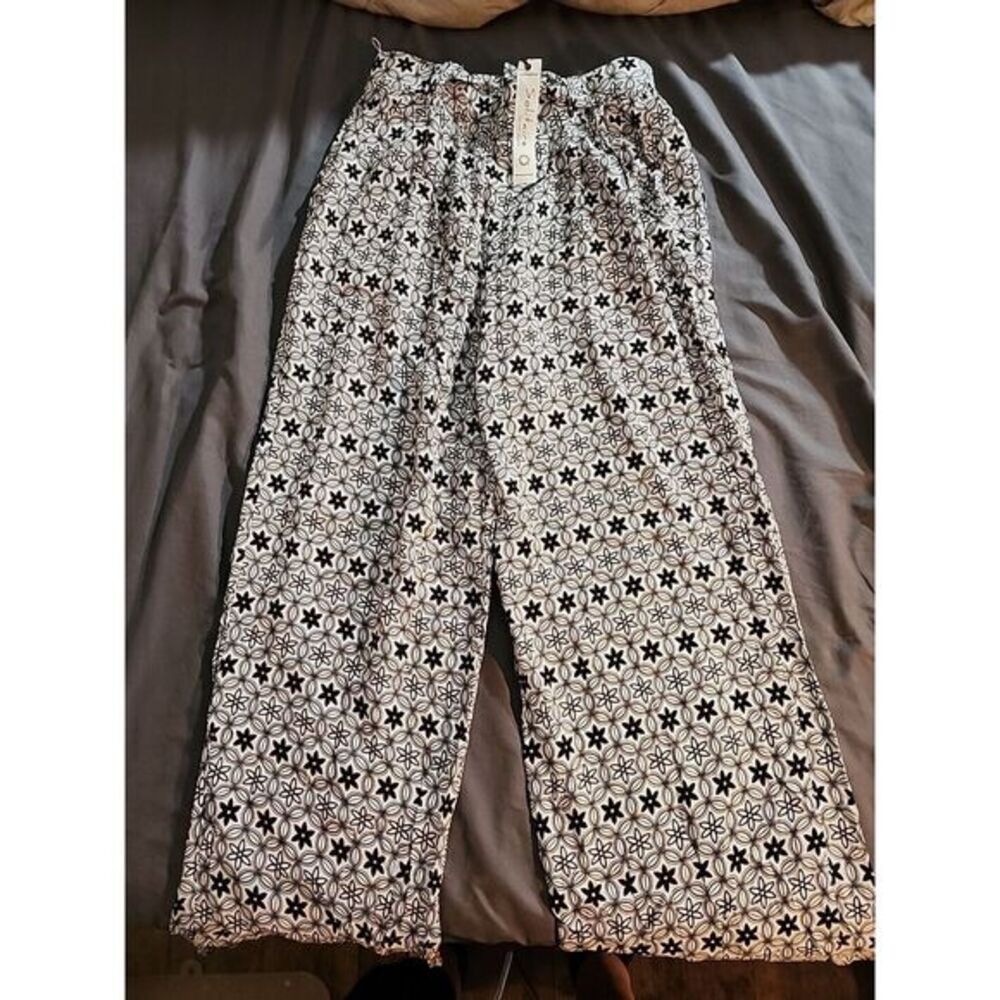 Solitaire by Ravi Khosla Womens Wide Leg Boho Chic Pull On Pants Size Medium NWT